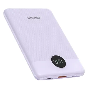 코끼리 고속충전 미니 LCD 잔량표시 PD 22.5W 보조배터리 10000mAh, 퍼플, KPB-RM10P1A1